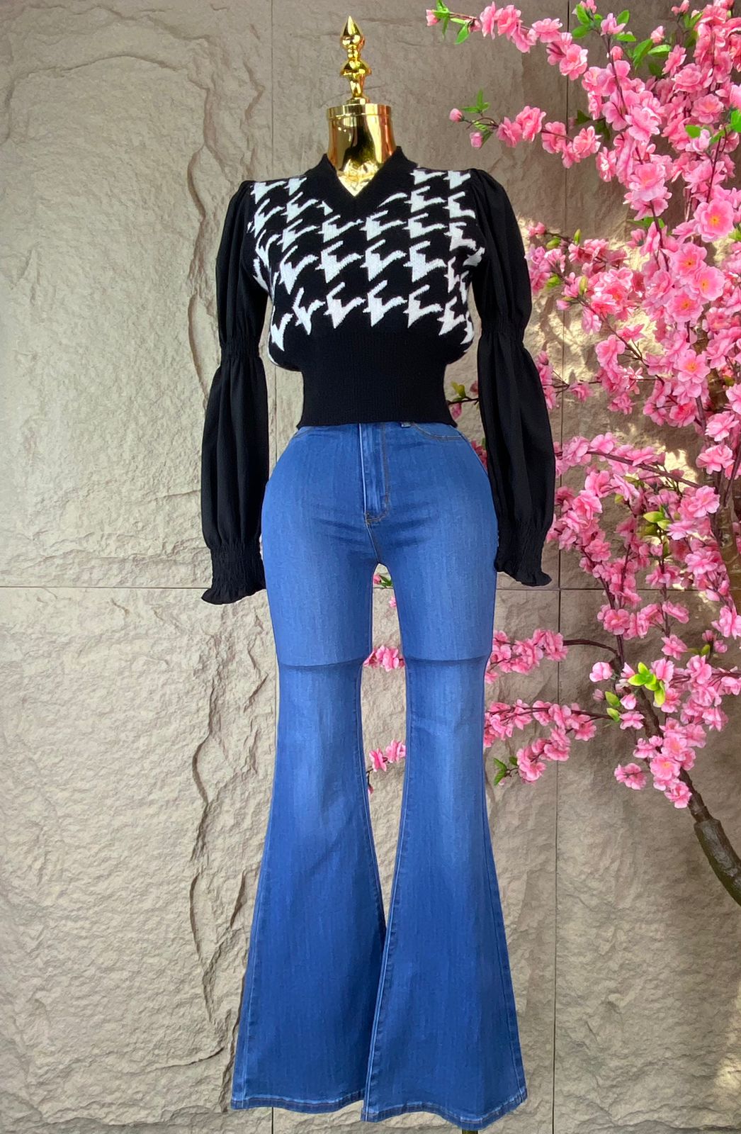 PANTALON SKINY MEZCLILLA CAMPANA AZUL