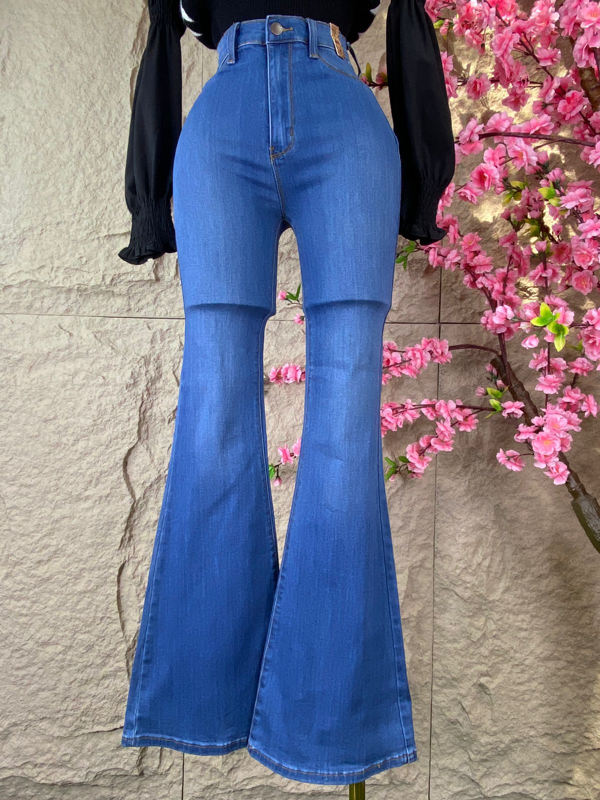 PANTALON SKINY MEZCLILLA CAMPANA AZUL