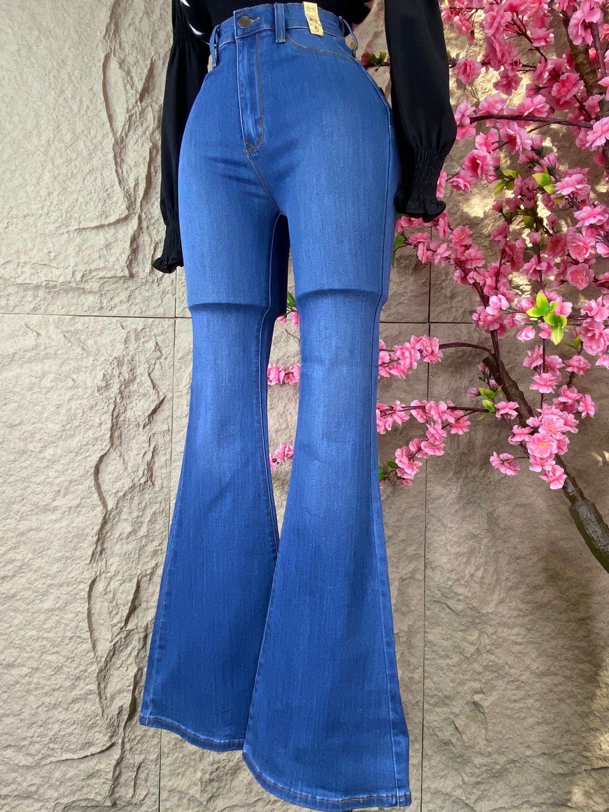 PANTALON SKINY MEZCLILLA CAMPANA AZUL