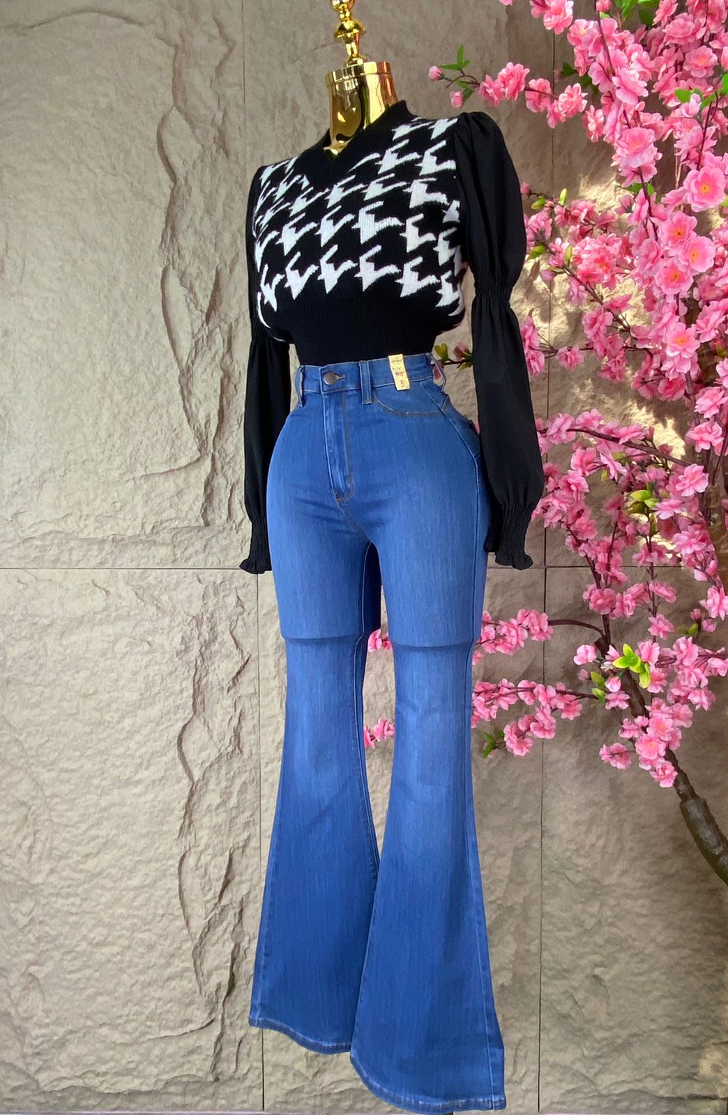 PANTALON SKINY MEZCLILLA CAMPANA AZUL