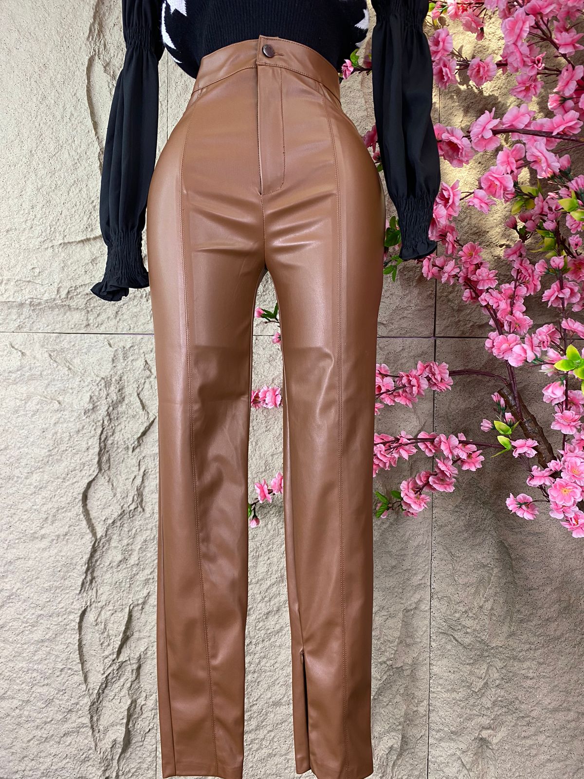 PANTALON SKINY VINIPIEL CAFÉ CAMEL