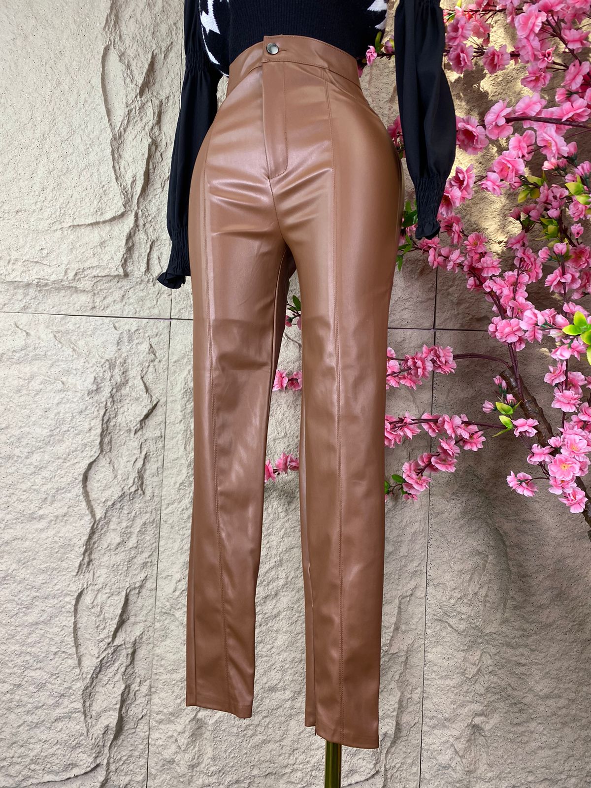 PANTALON SKINY VINIPIEL CAFÉ CAMEL