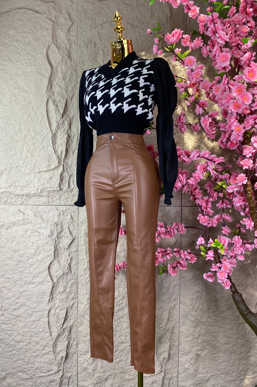 PANTALON SKINY VINIPIEL CAFÉ CAMEL