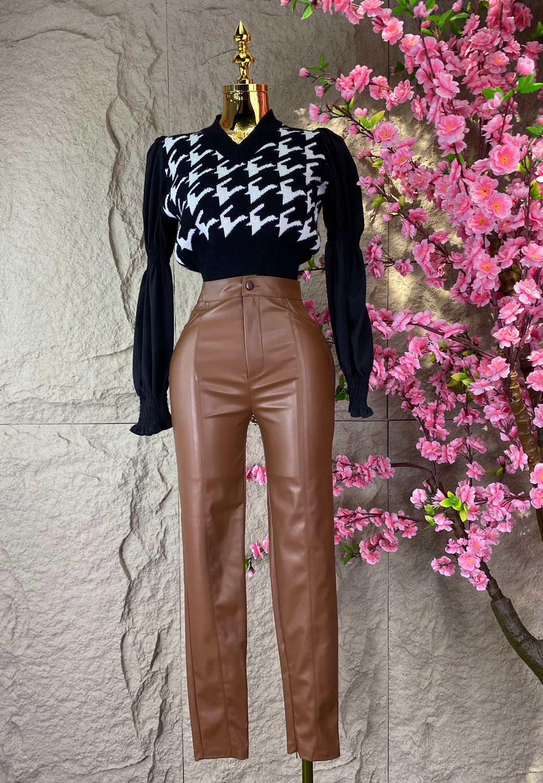 PANTALON SKINY VINIPIEL CAFÉ CAMEL