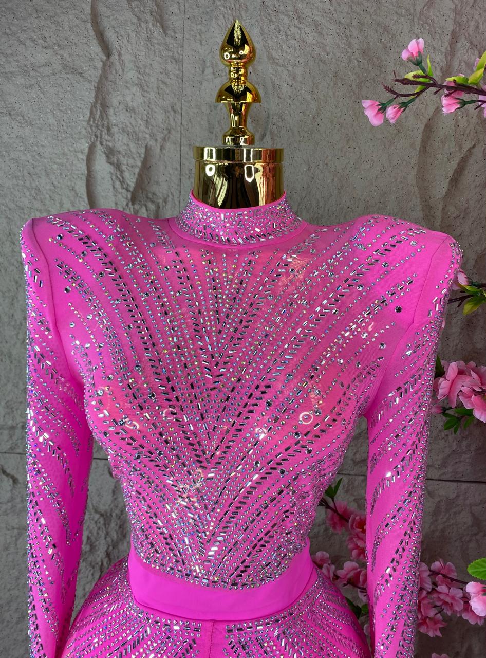 SET DEPORTIVO NIKER/BLUSA CON BRILLOS ROSA