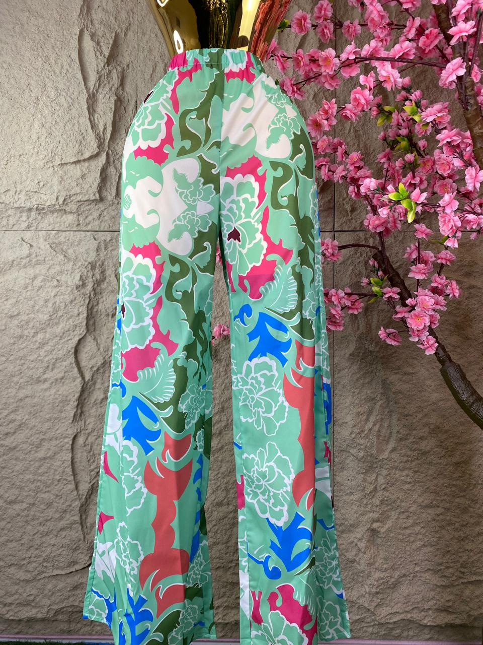 SET PANTALON/BLUSA MC VERDE