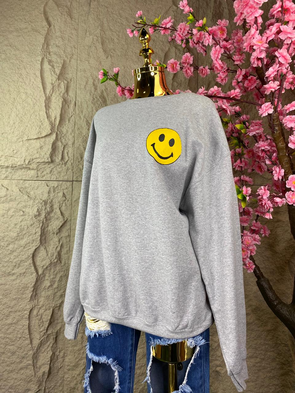 SUDADERA EMOJI GRIS
