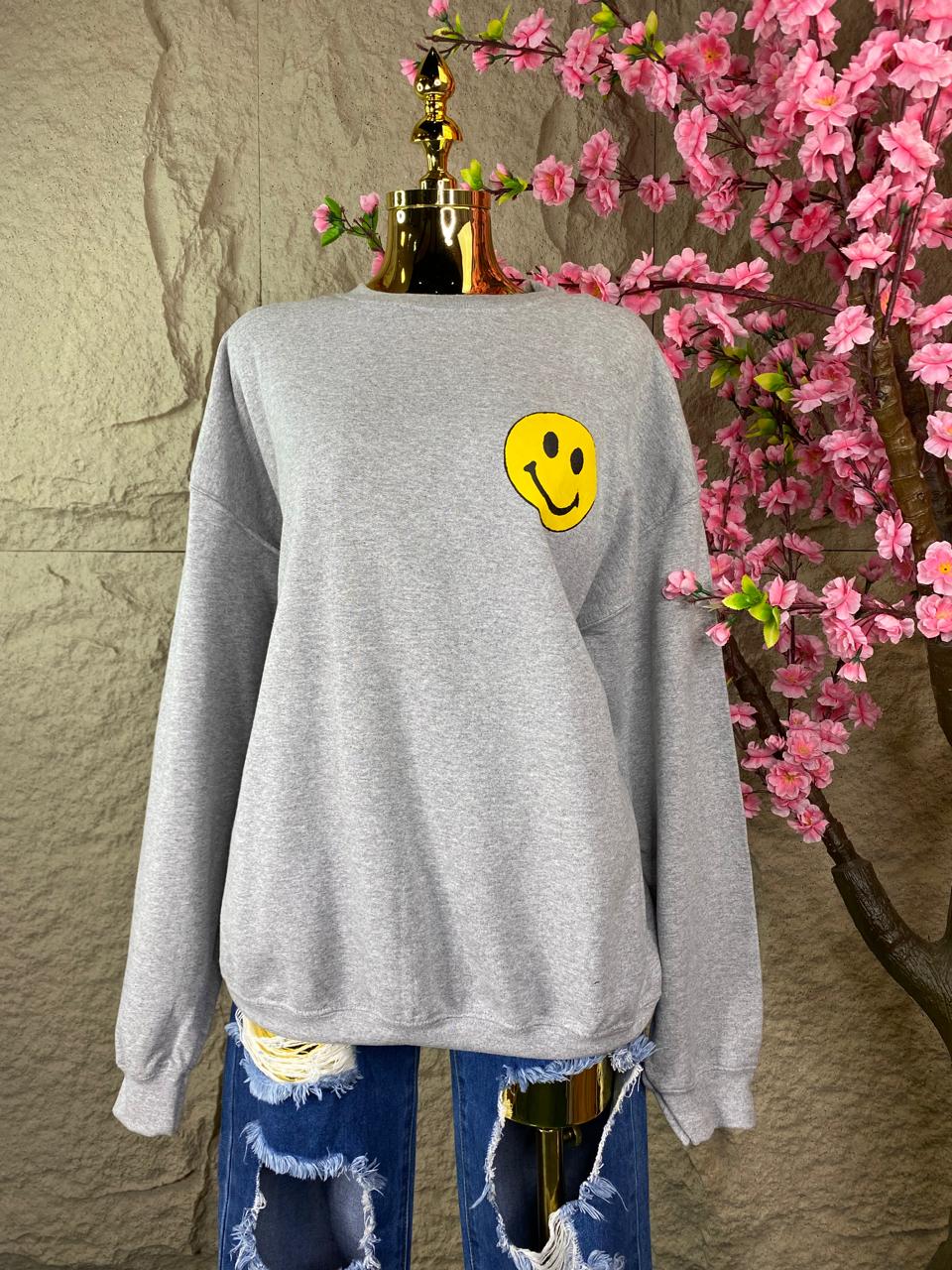 SUDADERA EMOJI GRIS