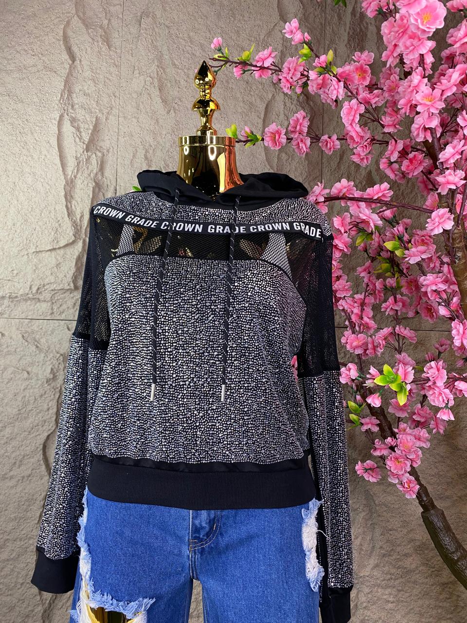 SUDADERA DE RED CON BRILLOS