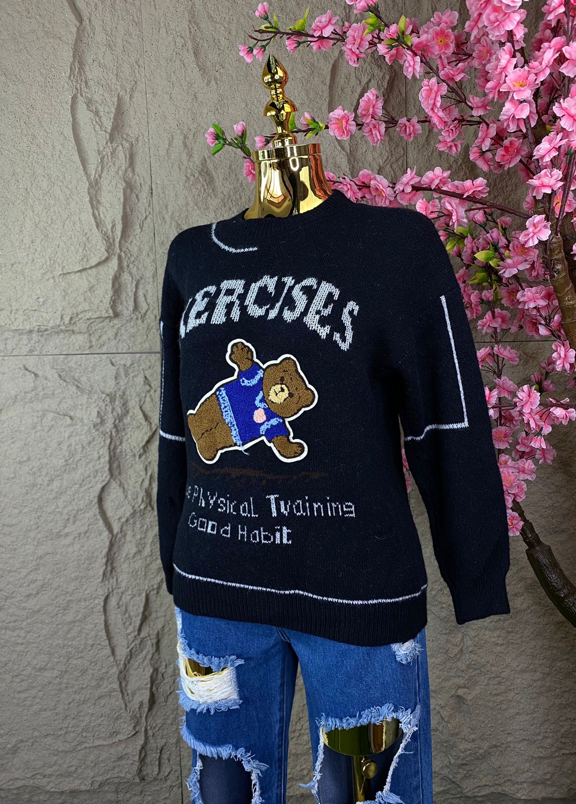 SWEATER OSO EXERCISE NEGRO