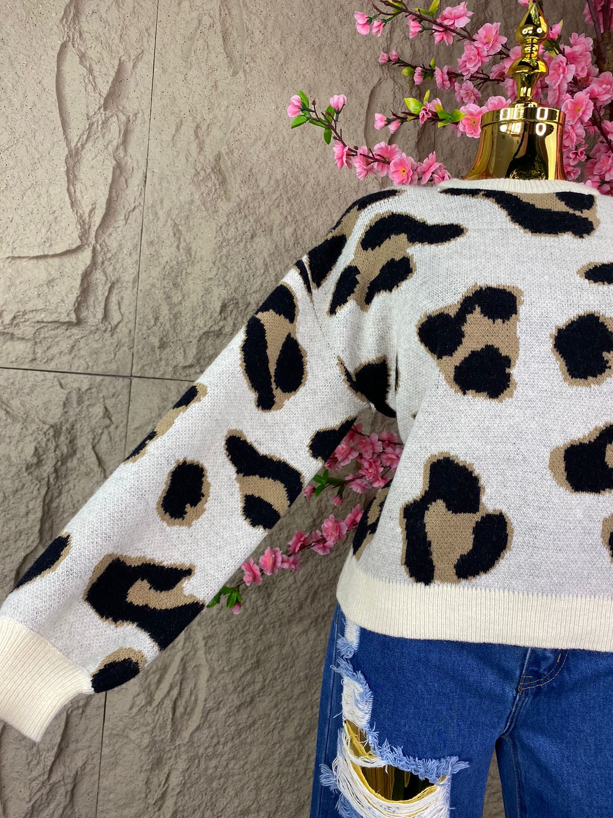 SWEATER MANCHAS BEIGE