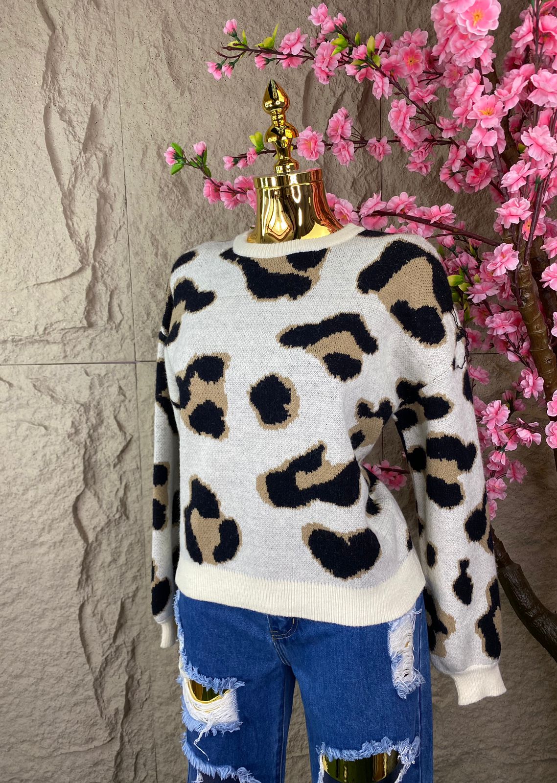 SWEATER MANCHAS BEIGE