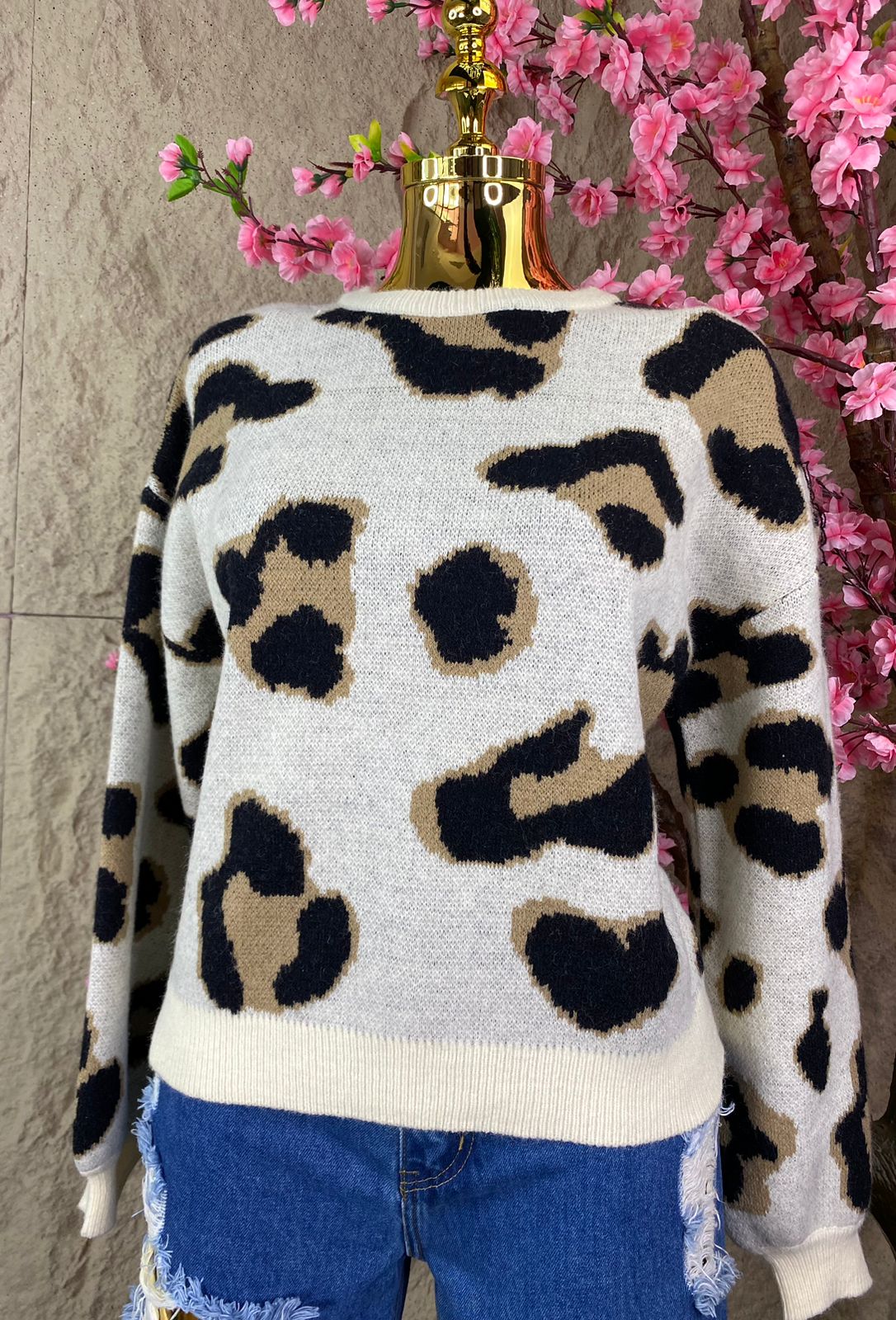 SWEATER MANCHAS BEIGE