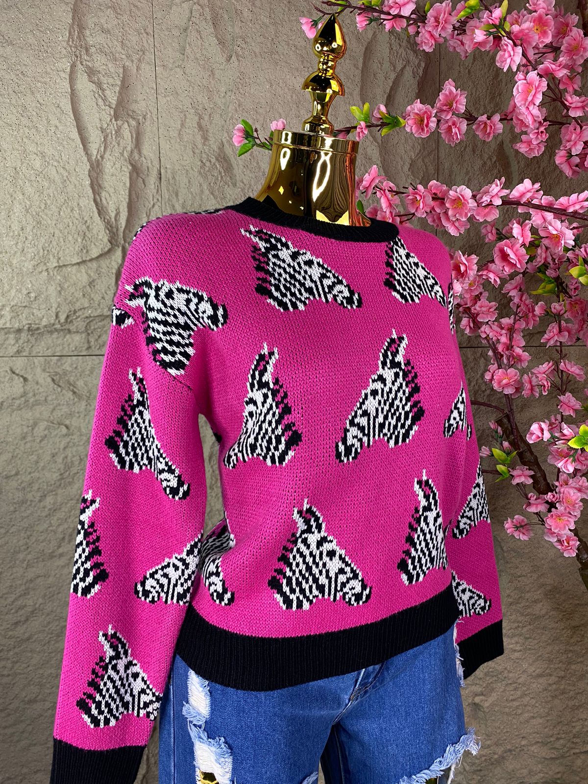 SWEATER CABEZA DE CEBRA FIUSHA