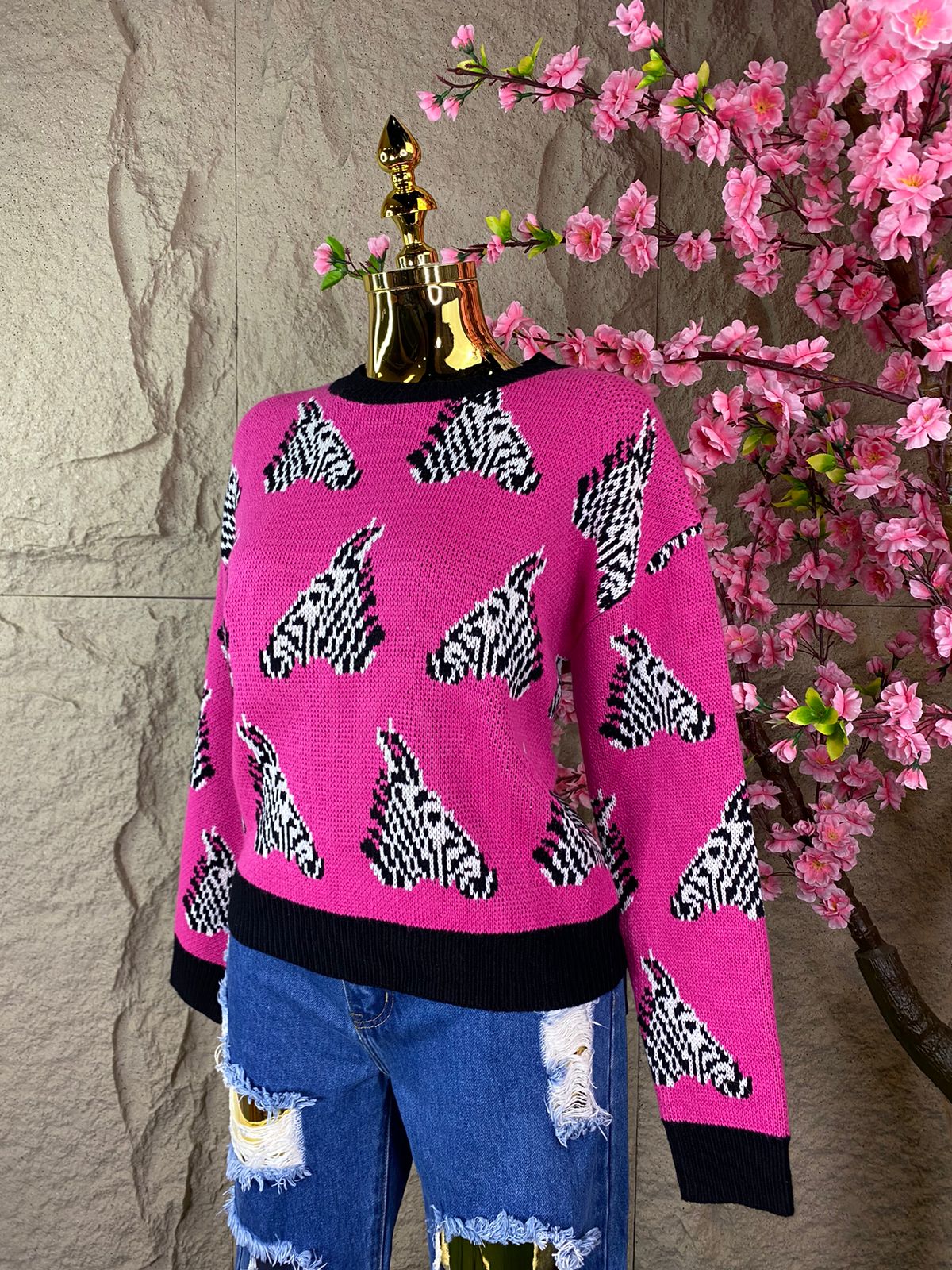 SWEATER CABEZA DE CEBRA FIUSHA