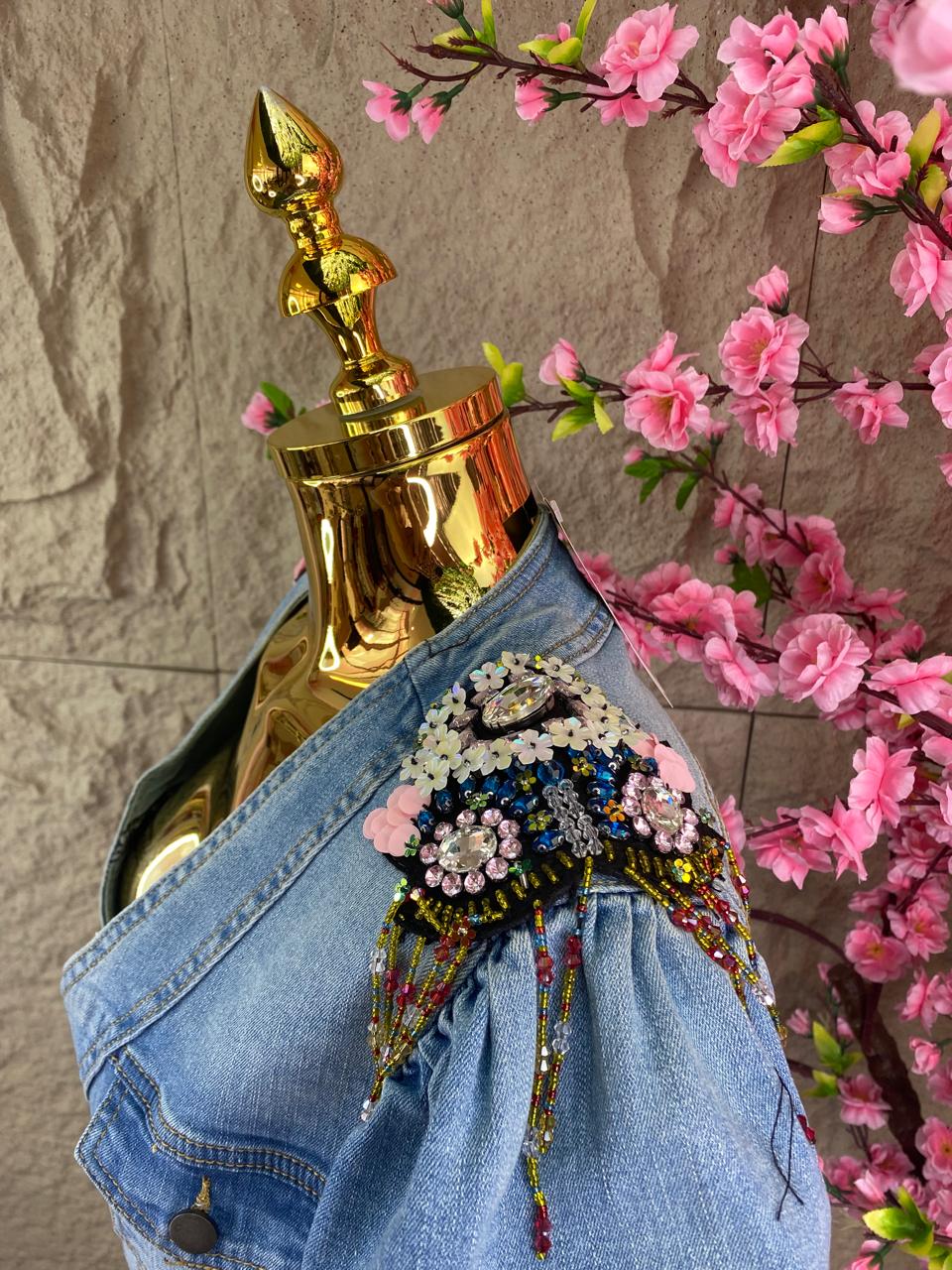 VESTIDO CON APPS MEZCLILLA AZUL