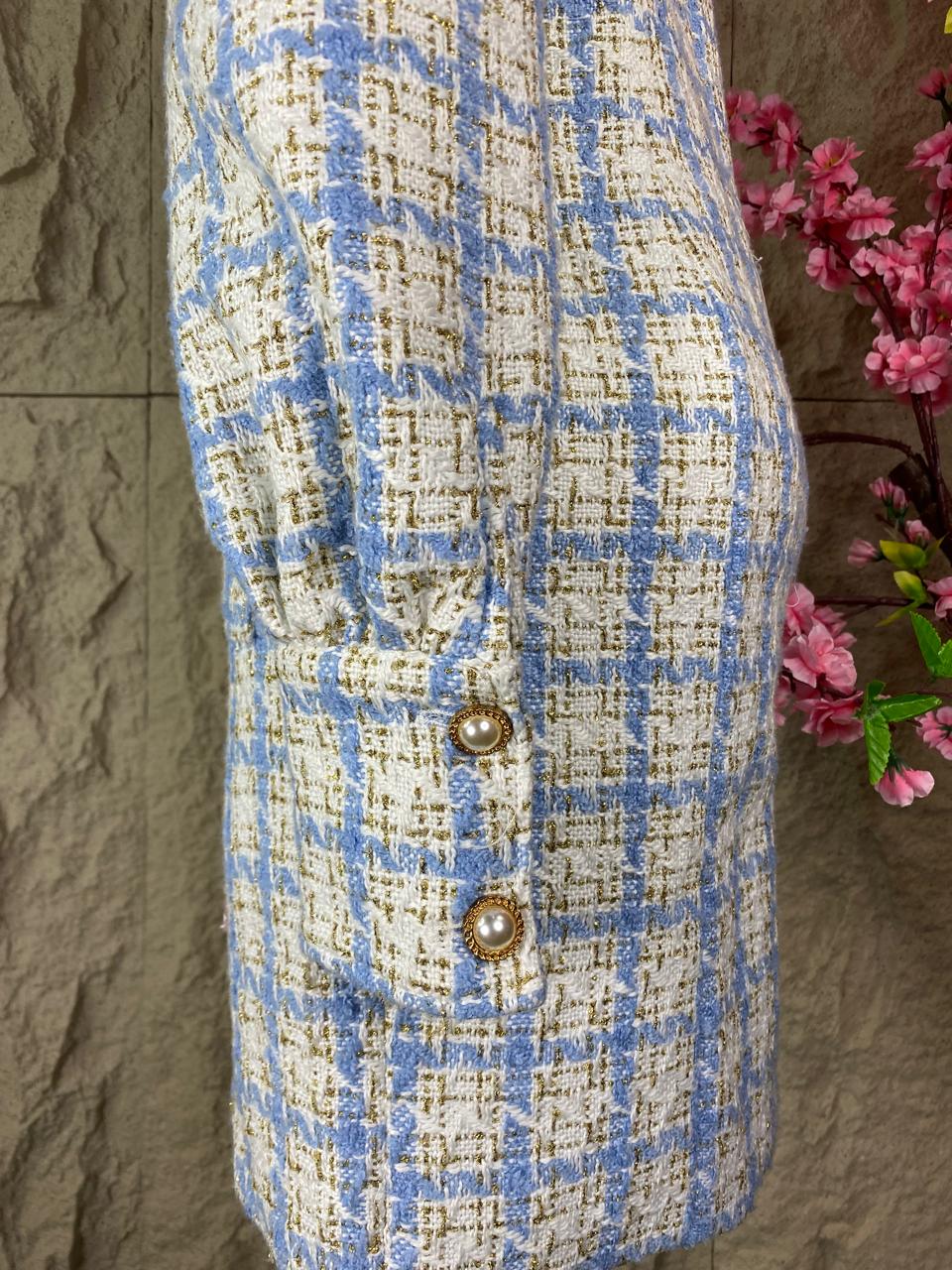 VESTIDO A CUADROS AZUL