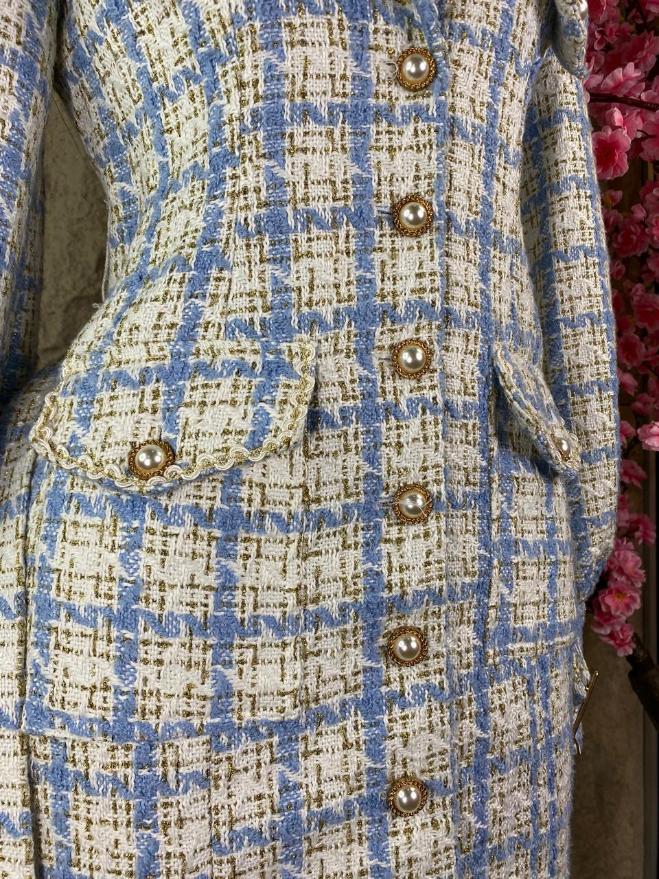 VESTIDO A CUADROS AZUL