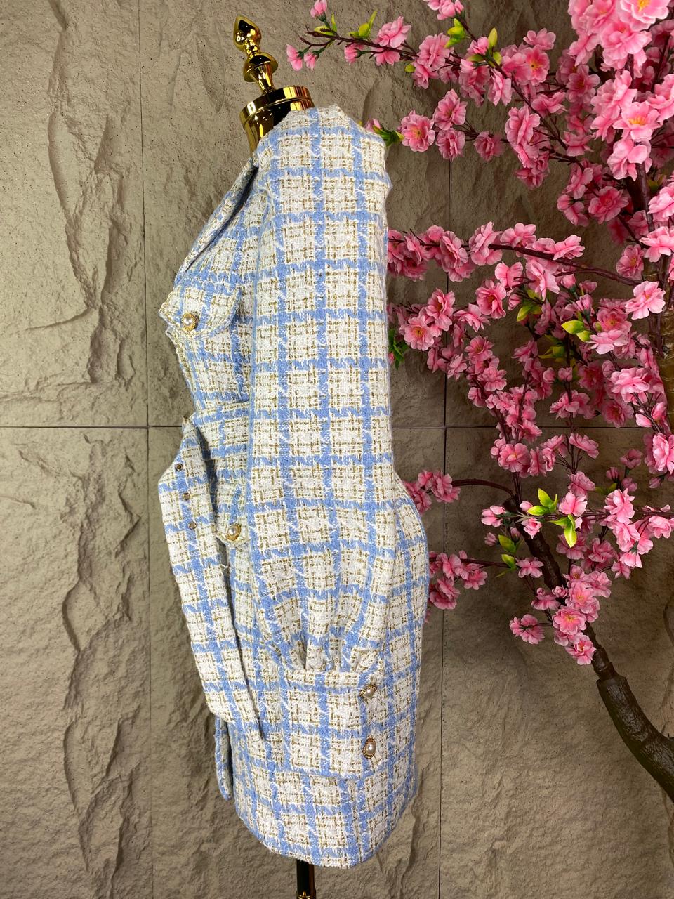 VESTIDO A CUADROS AZUL