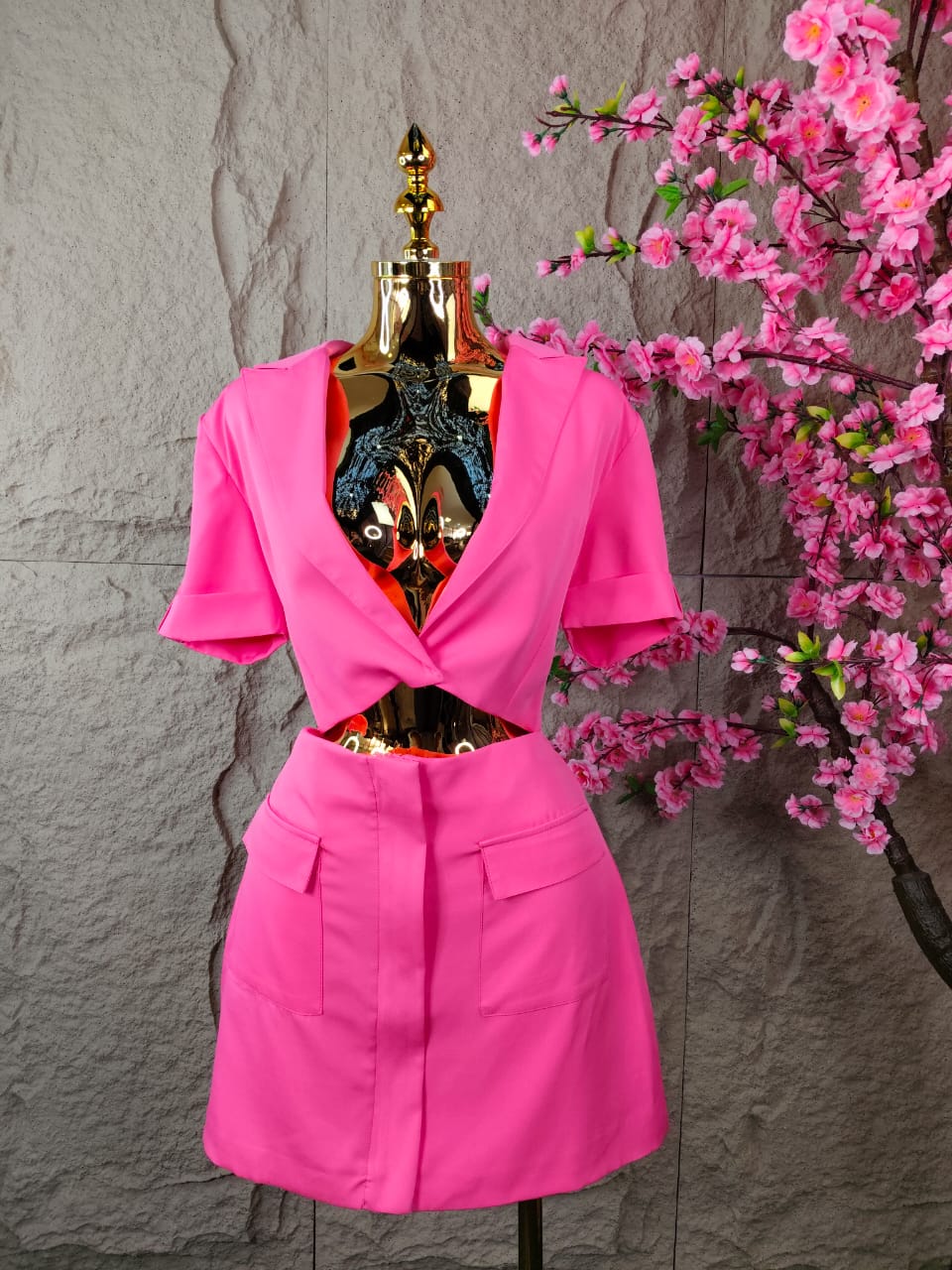 VESTIDO CORTO MC ROSA