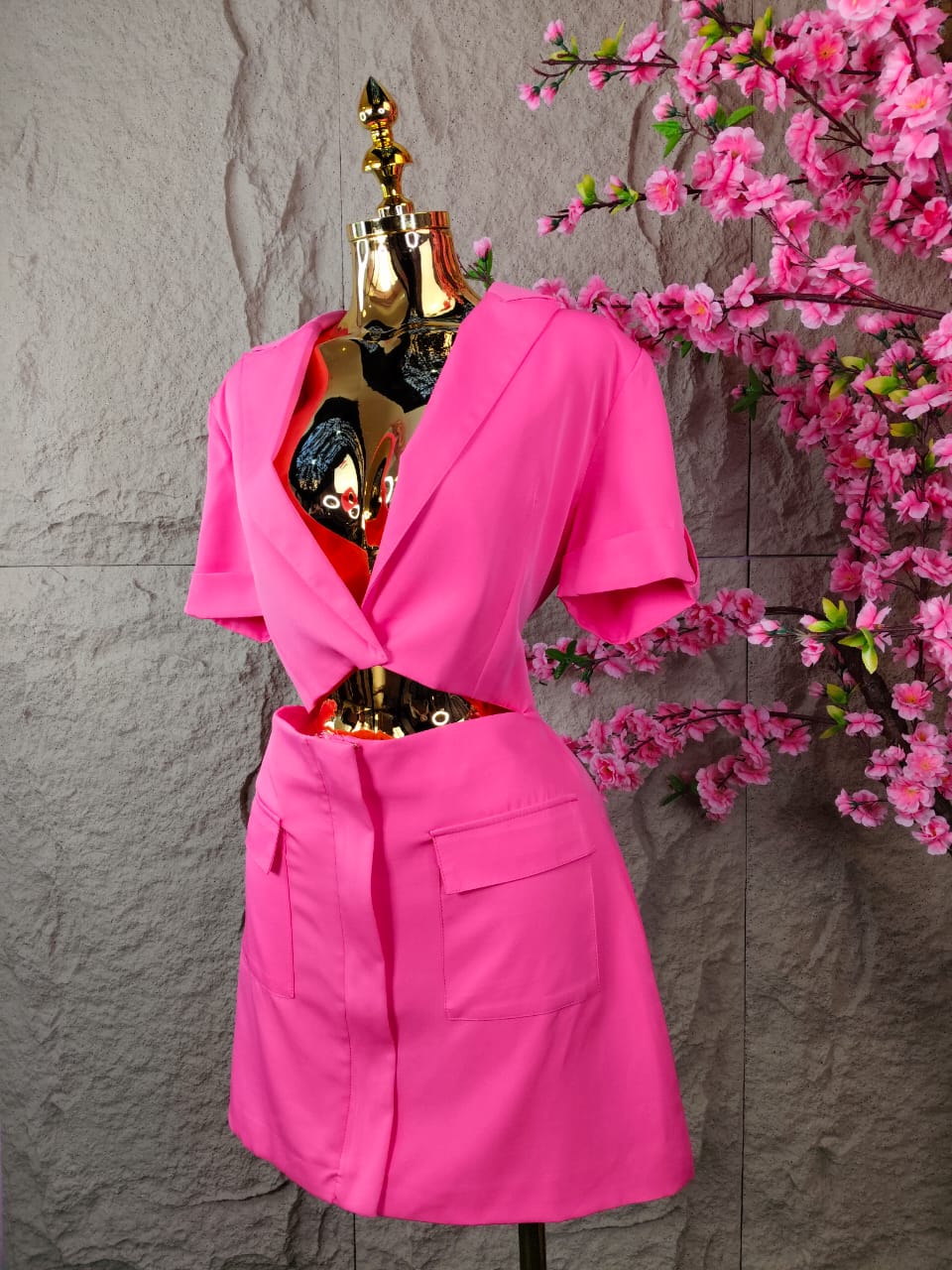 VESTIDO CORTO MC ROSA
