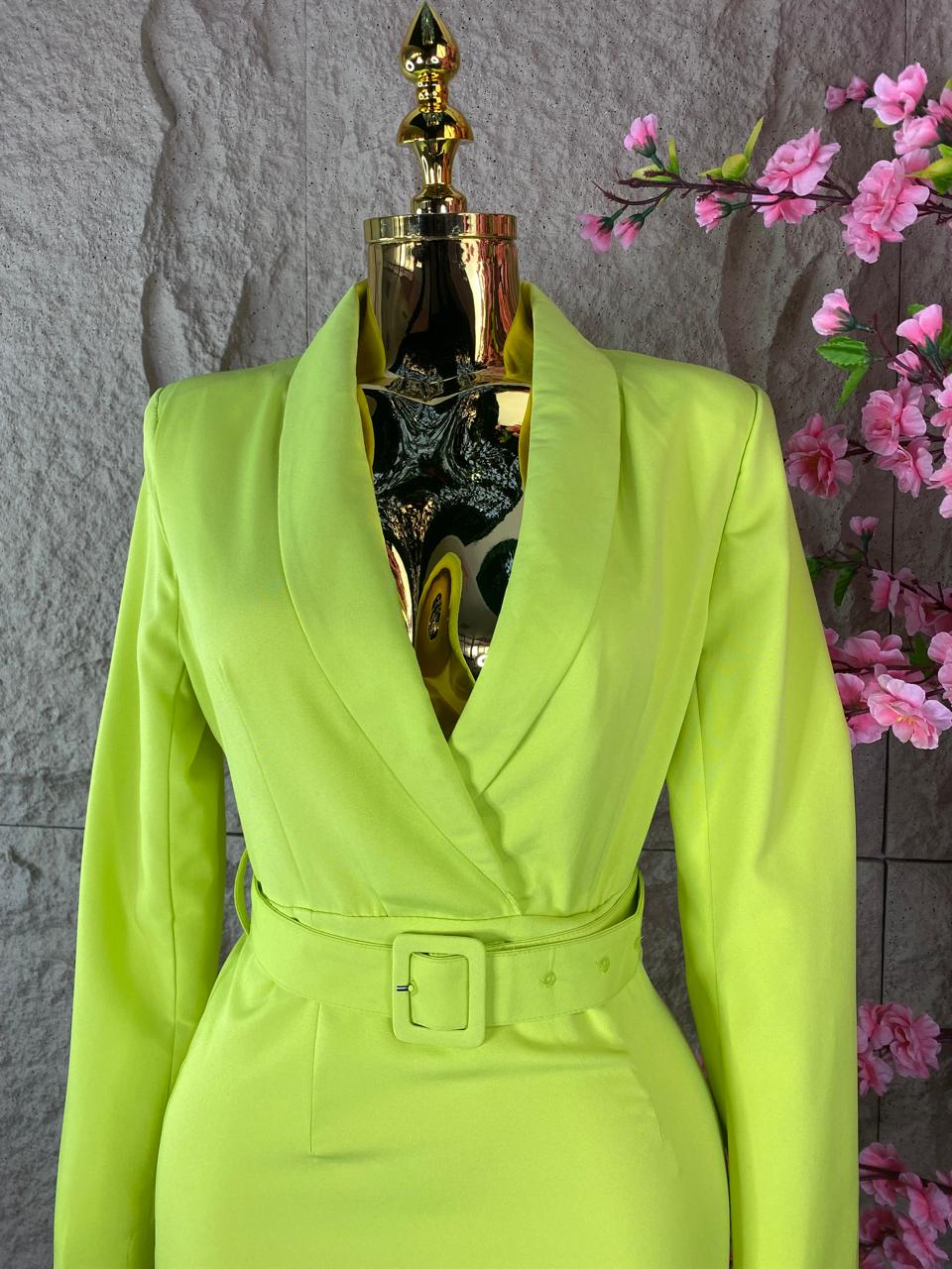 VESTIDO FORMAL VERDE