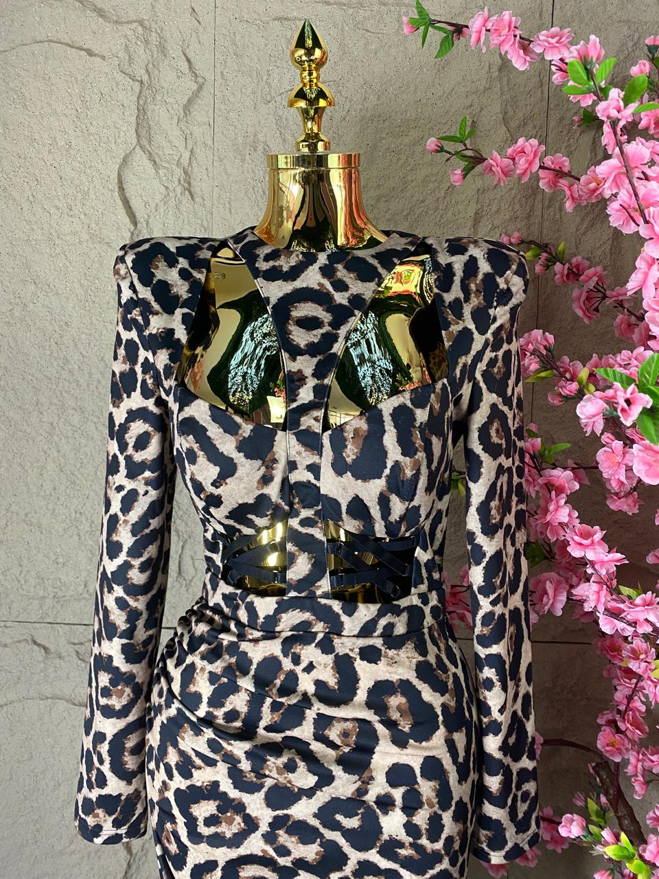 VESTIDO LARGO ANIMAL PRINT