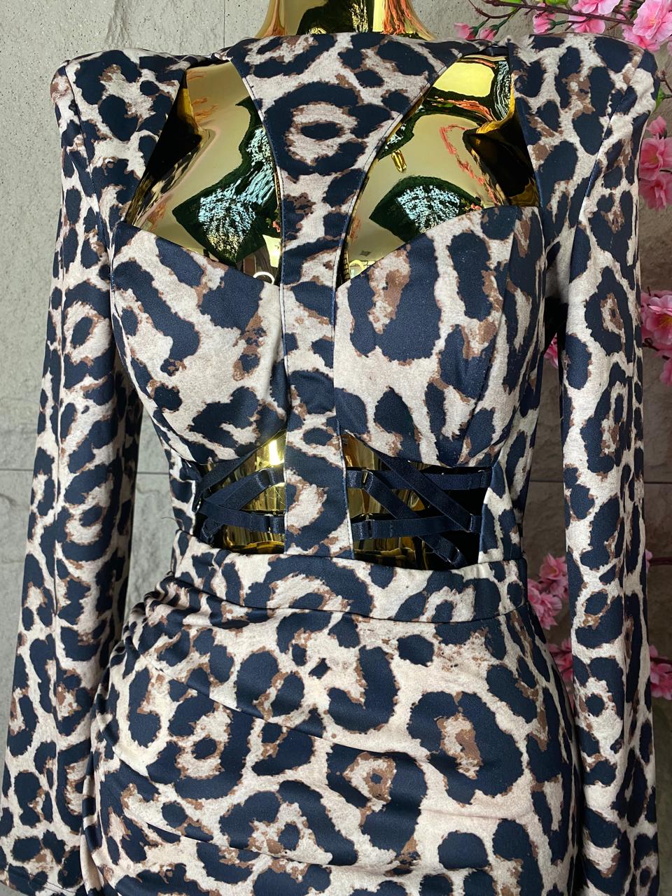 VESTIDO LARGO ANIMAL PRINT