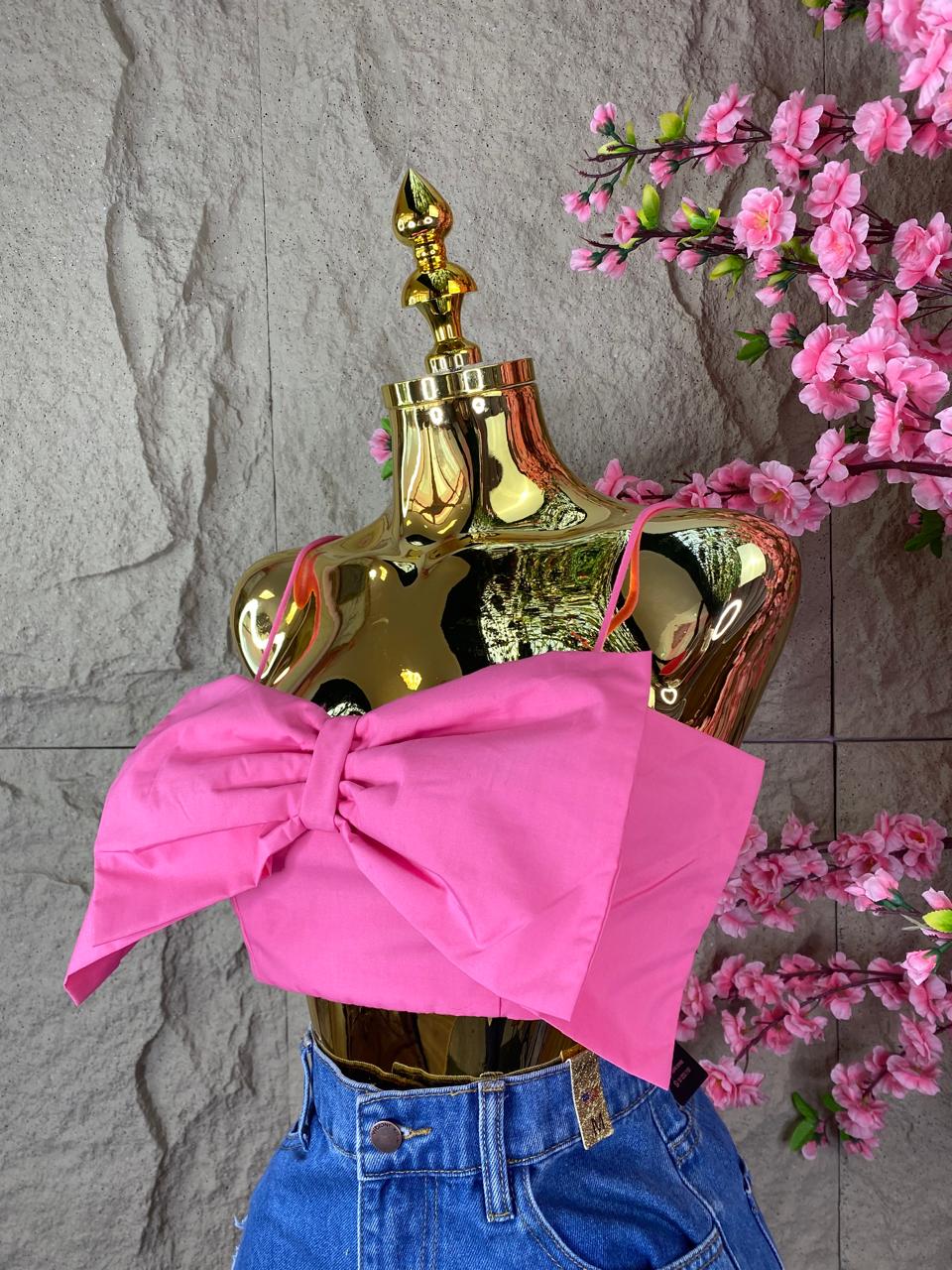 TOP MOÑO ROSA