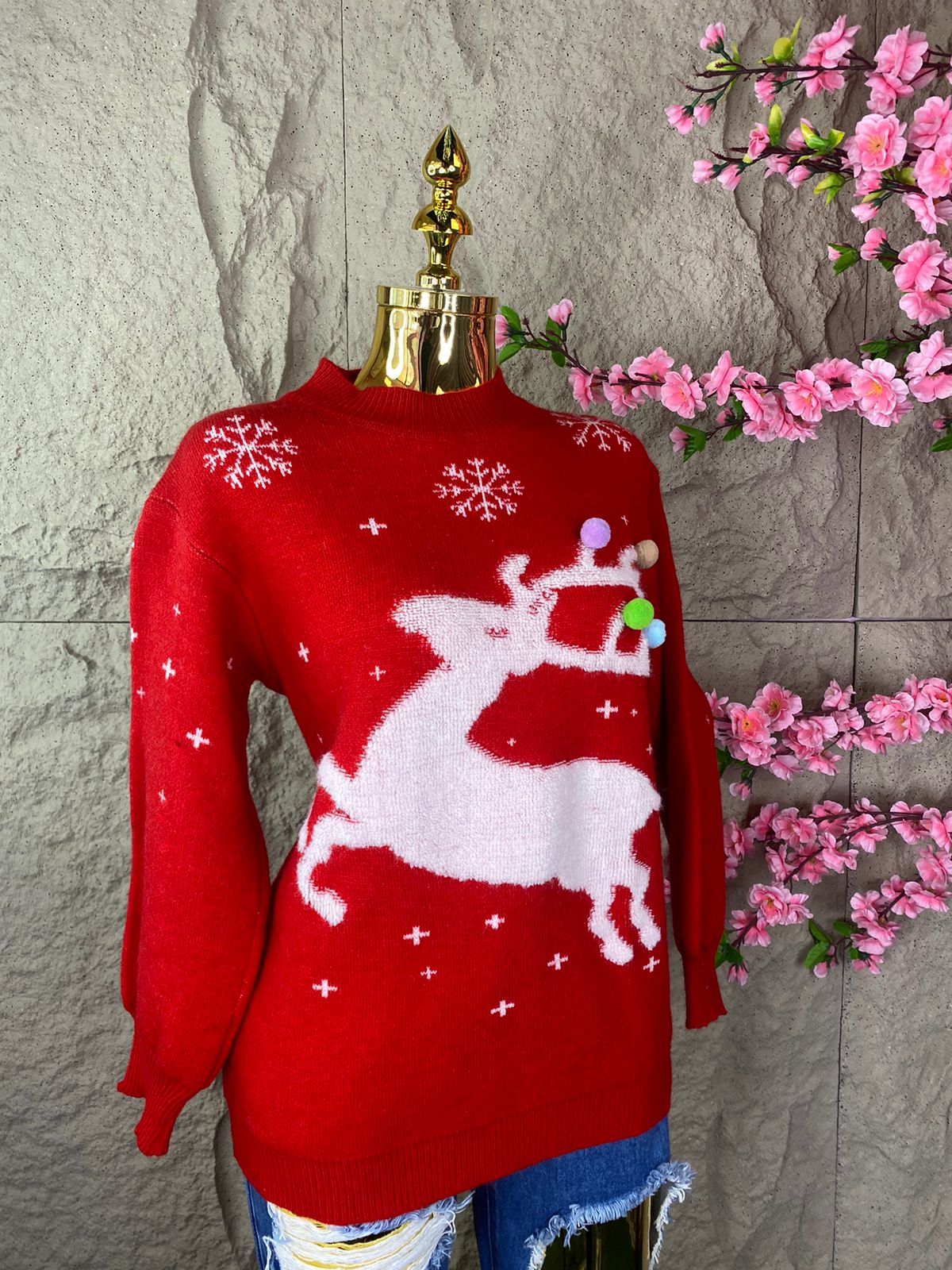 SWEATER NAVIDEÑO ROJO