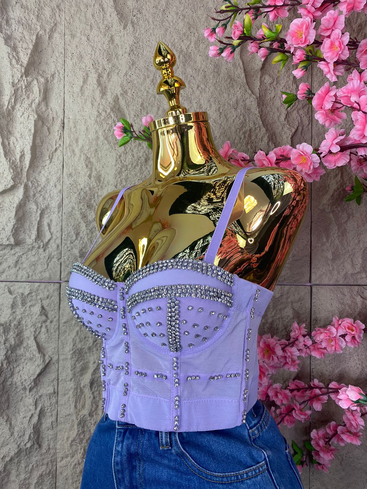 TOP CORSET CON BROQUELES COLORES