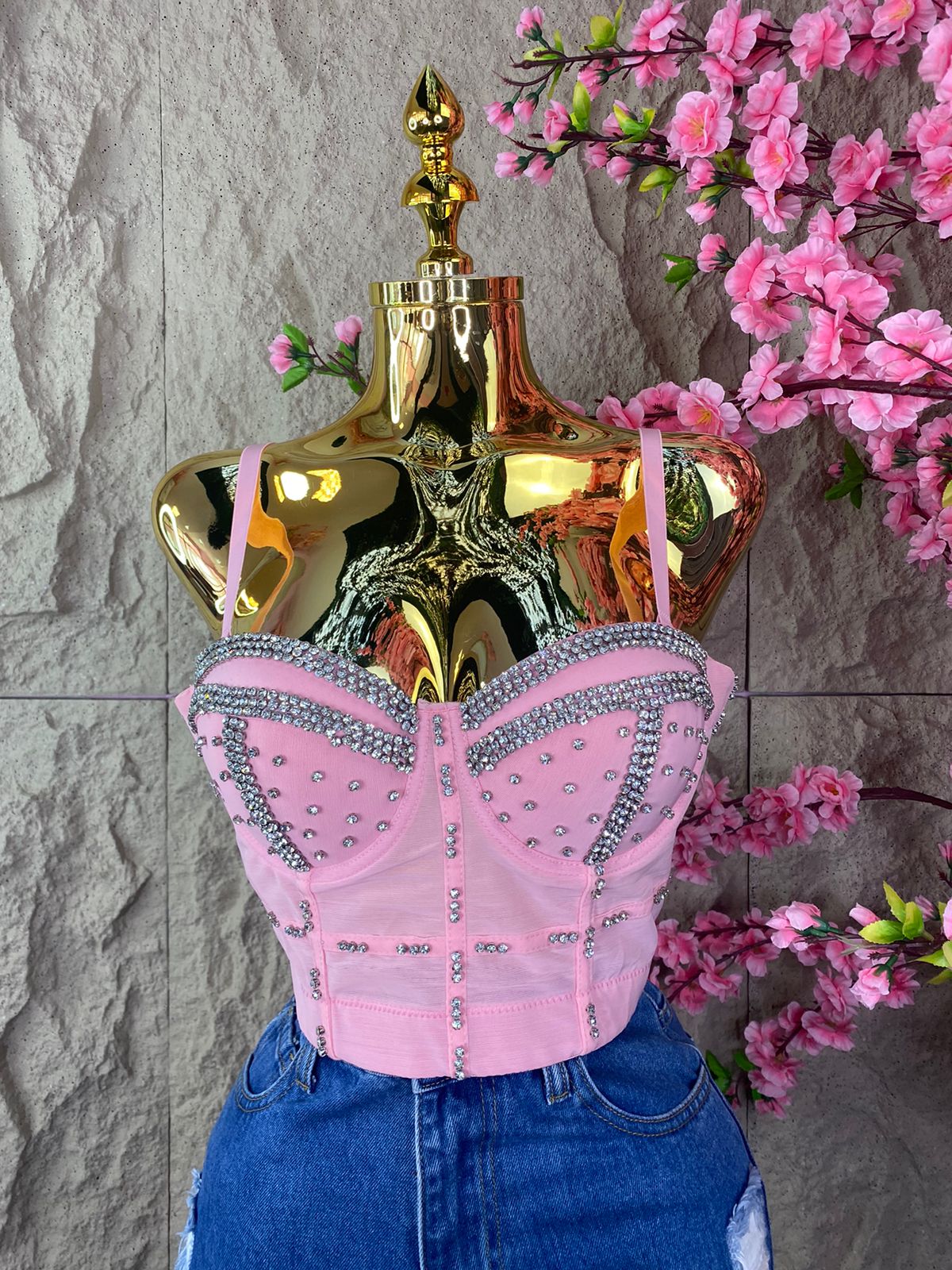 TOP CORSET CON BROQUELES COLORES