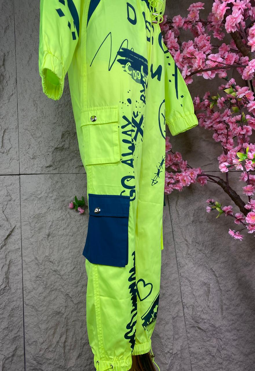 CONJUNTO DEPORTIVO PANS FLUORECENTE VERDE