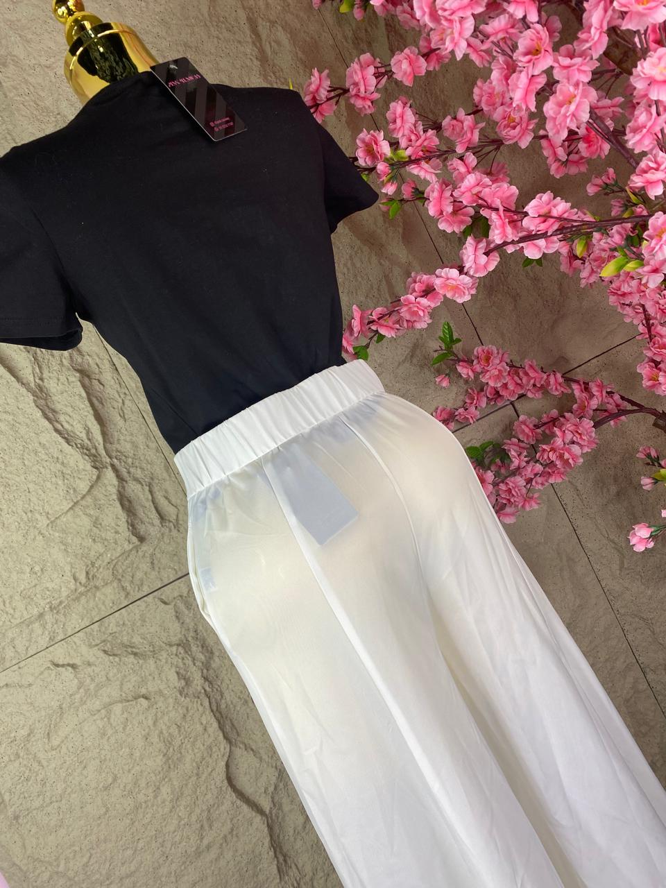 PANTALON PALAZZO BLANCO