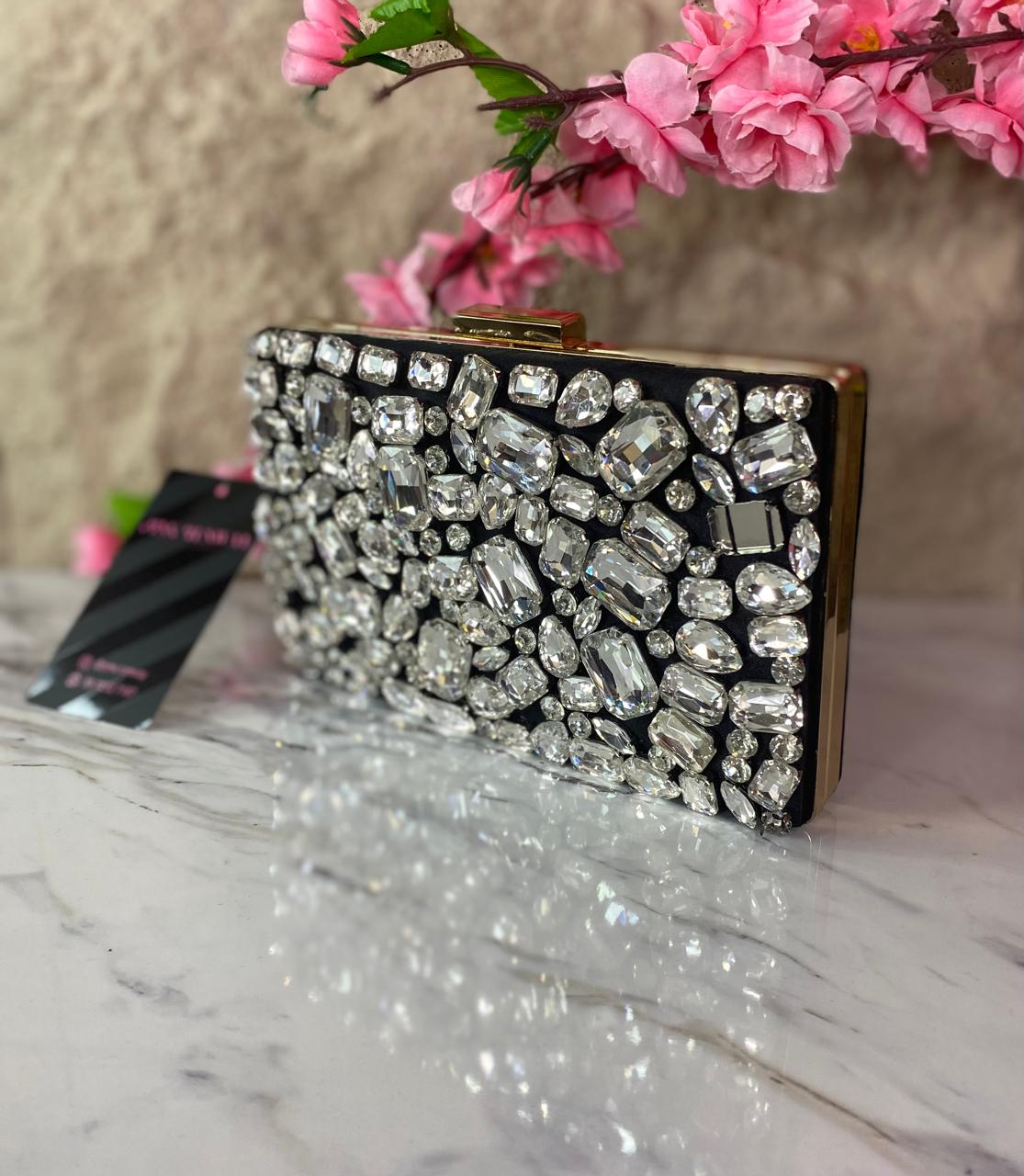 BOLSO CARTERA CON CRISTALES
