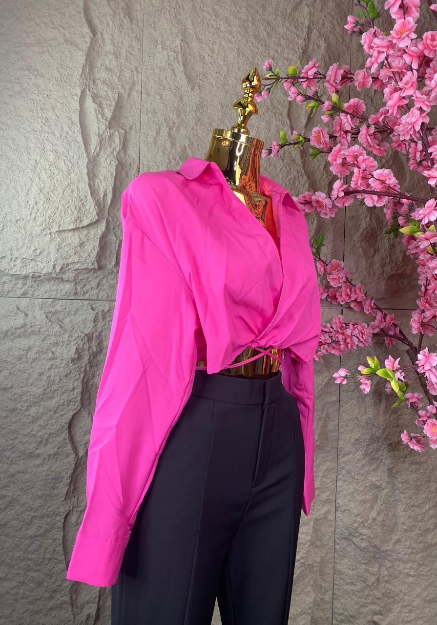 BLUSA TOP ML AJUSTES CON CINTAS FIUSHA