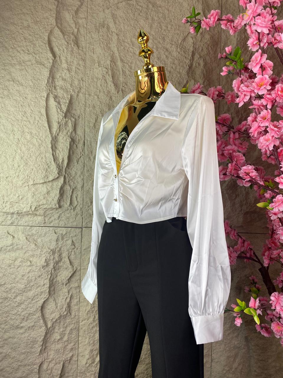 BLUSA TOP SATINADA