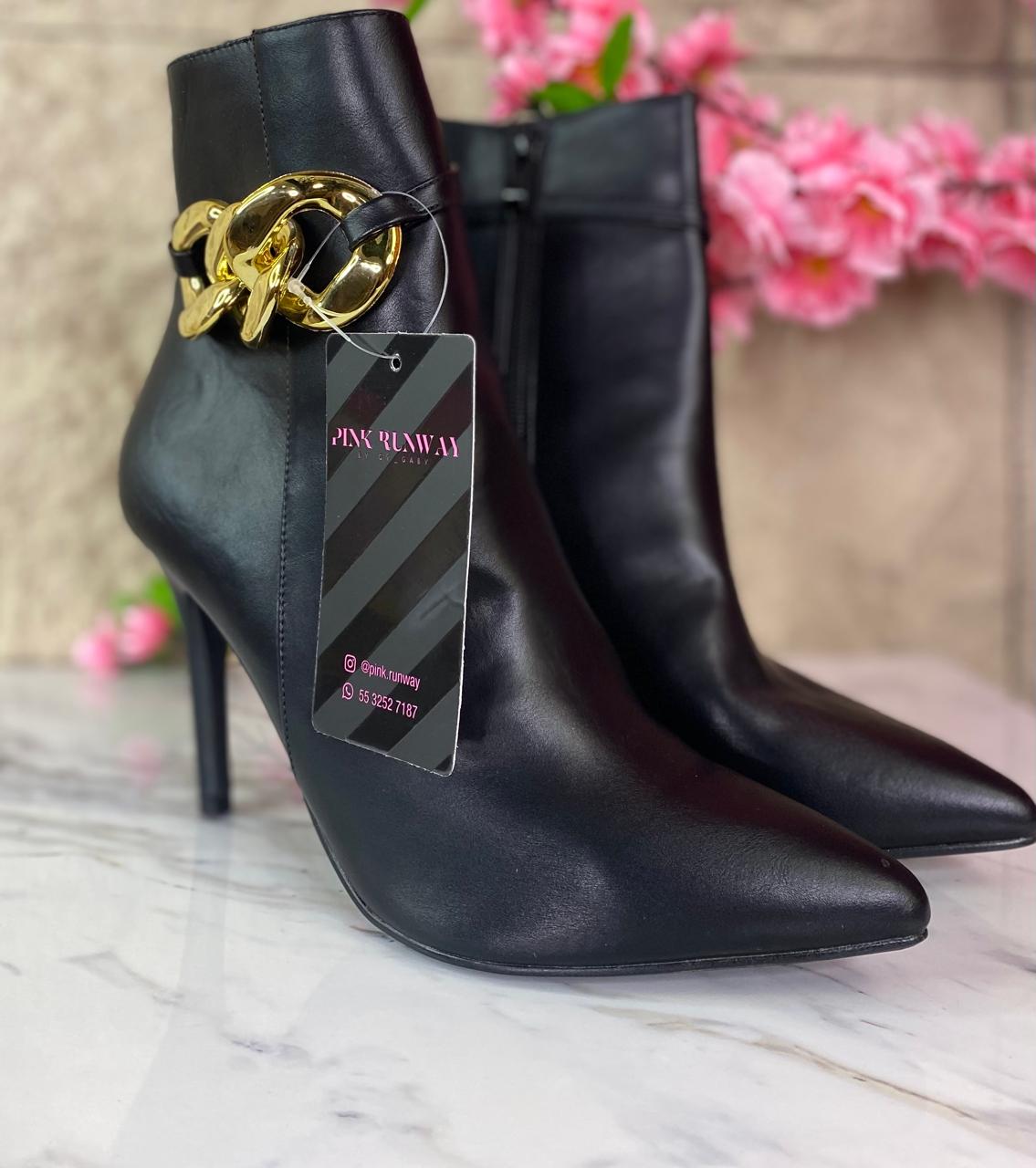 BOTIN TACON DAMA FASHION NEGRO
