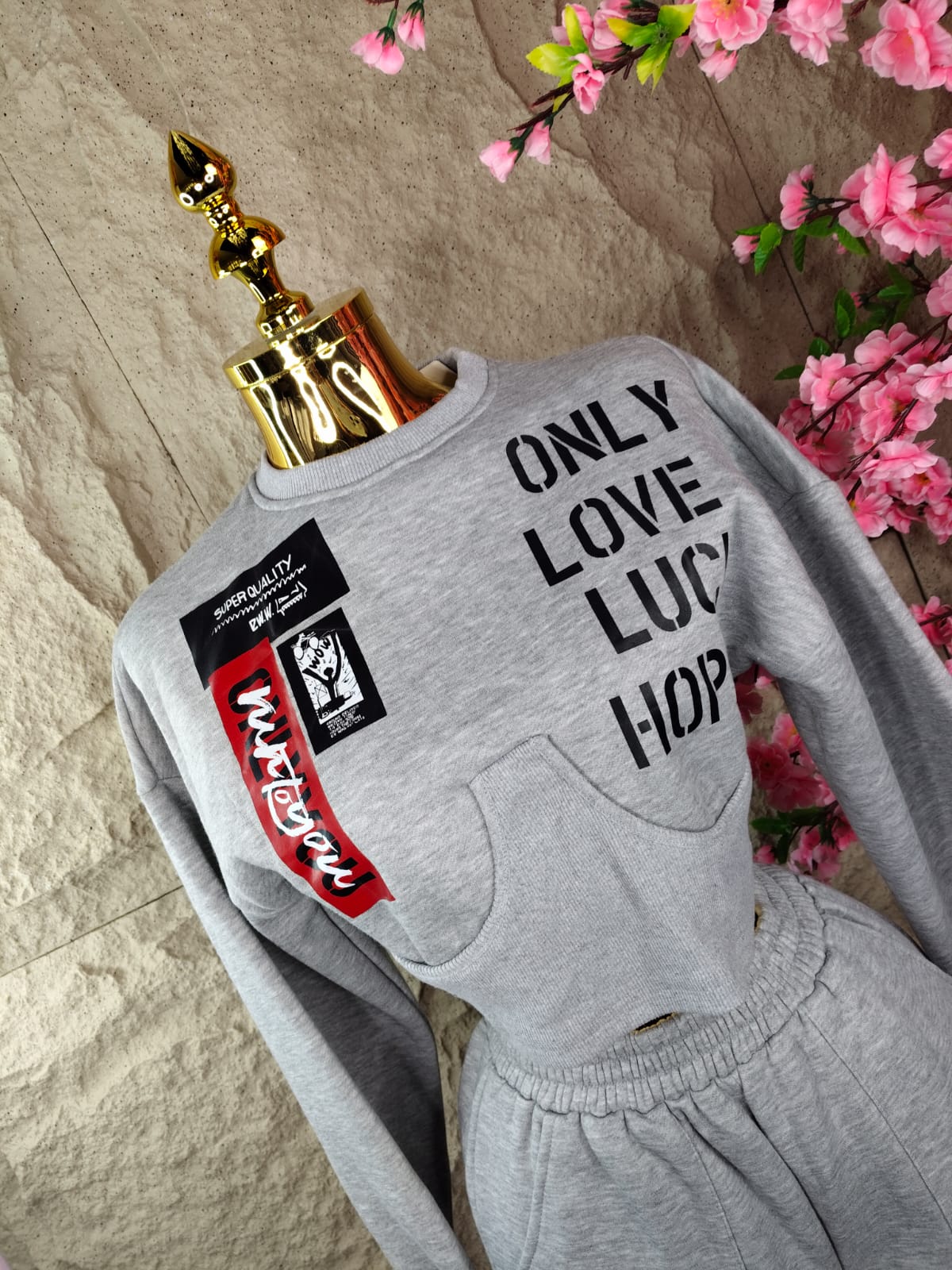 CONJUNTO DEPORTIVO PANS LOVE GRIS