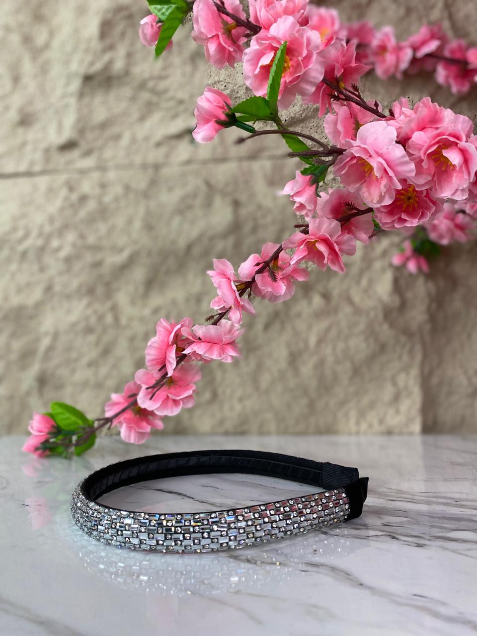 DIADEMA CRISTALES PLATA