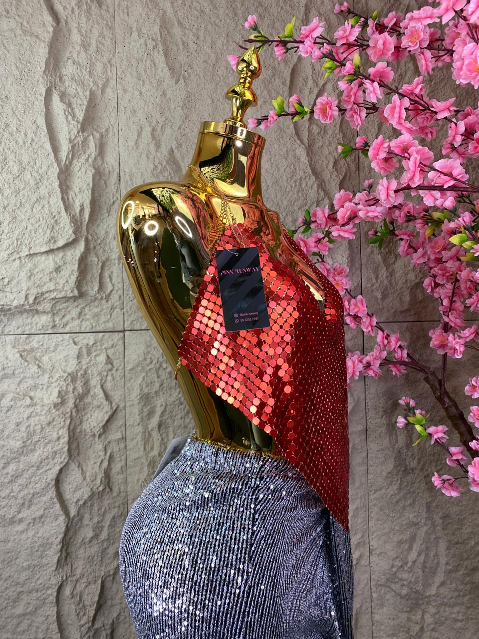 TOP ACCESORIO METALICO ROJO