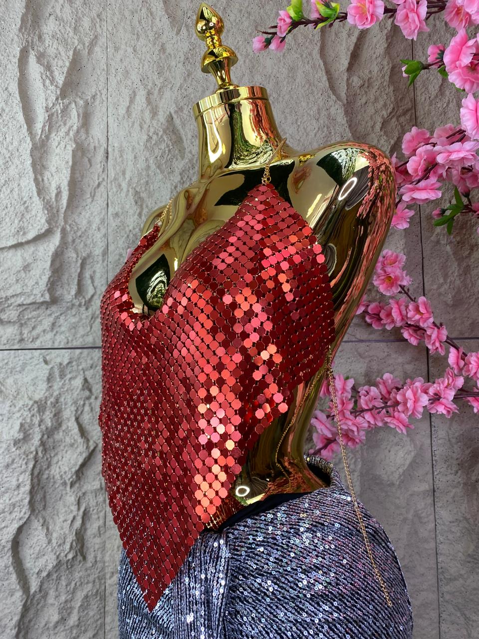 TOP ACCESORIO METALICO ROJO