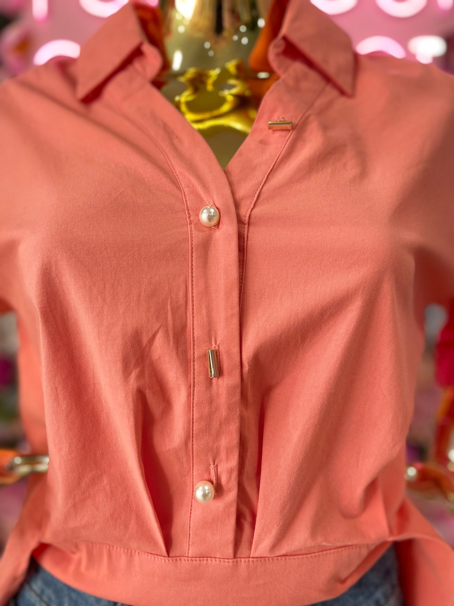 BLUSA COLA DE PATO NARANJA