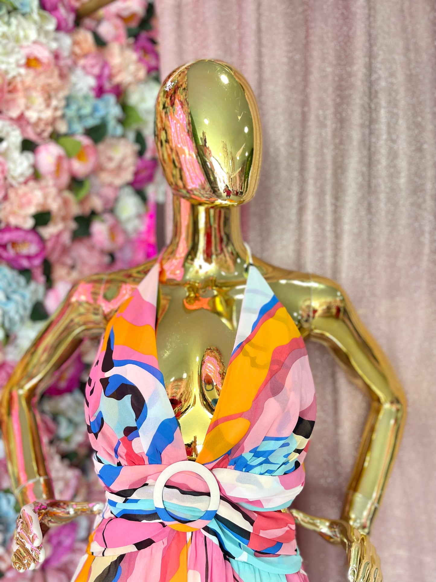 JUMPSUIT HALTER MULTICOLOR