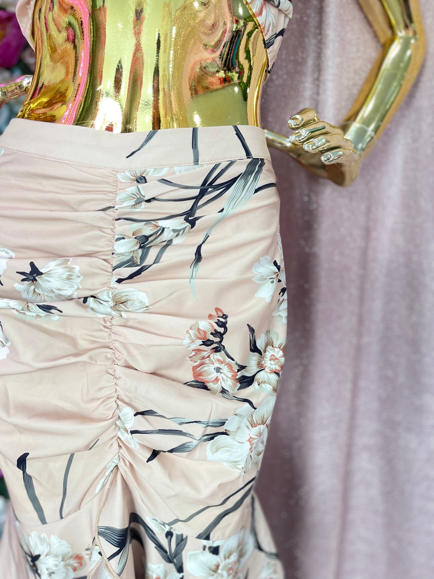 CONJUNTO FALDA/TOP BEIGE