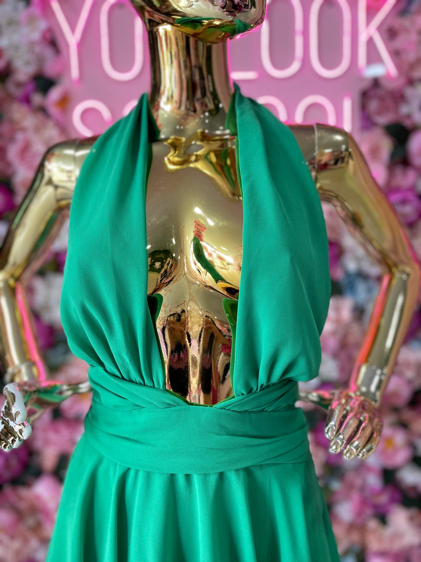 JUMPSUIT CORTO SHIFON VERDE
