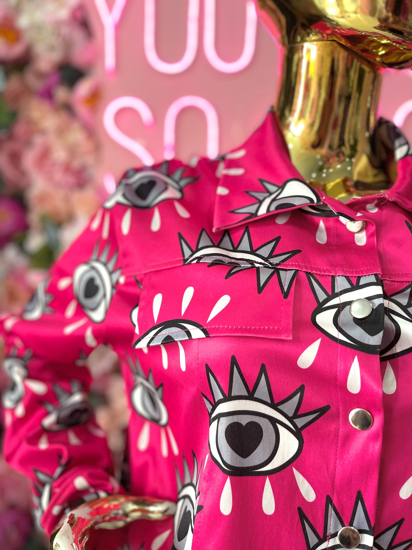 CAMISA OJOS FUCSIA