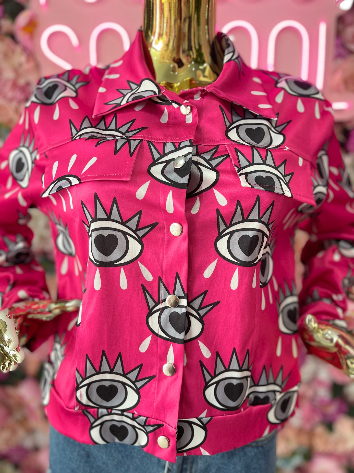 CAMISA OJOS FUCSIA