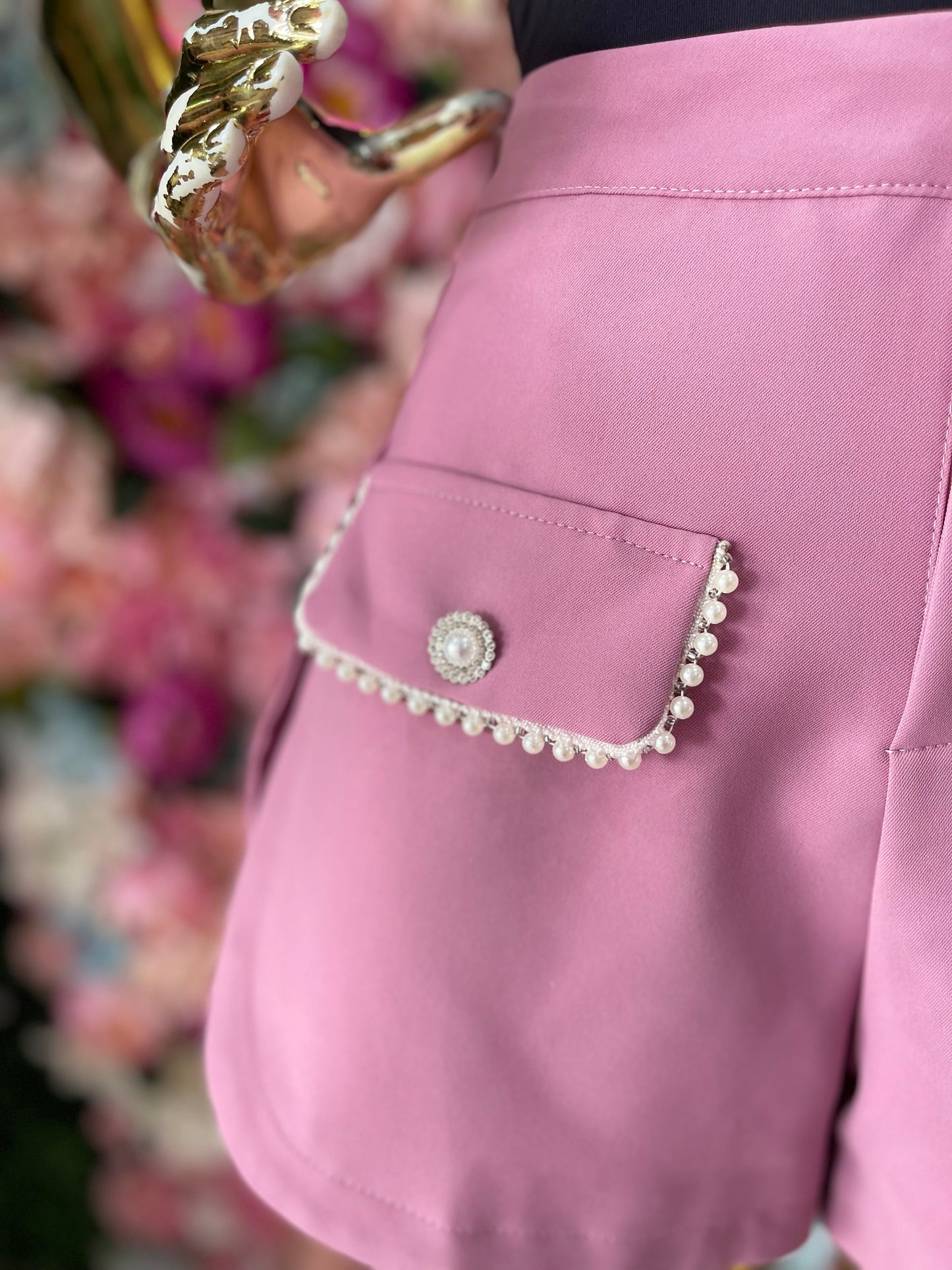 SHORT CON PERLAS