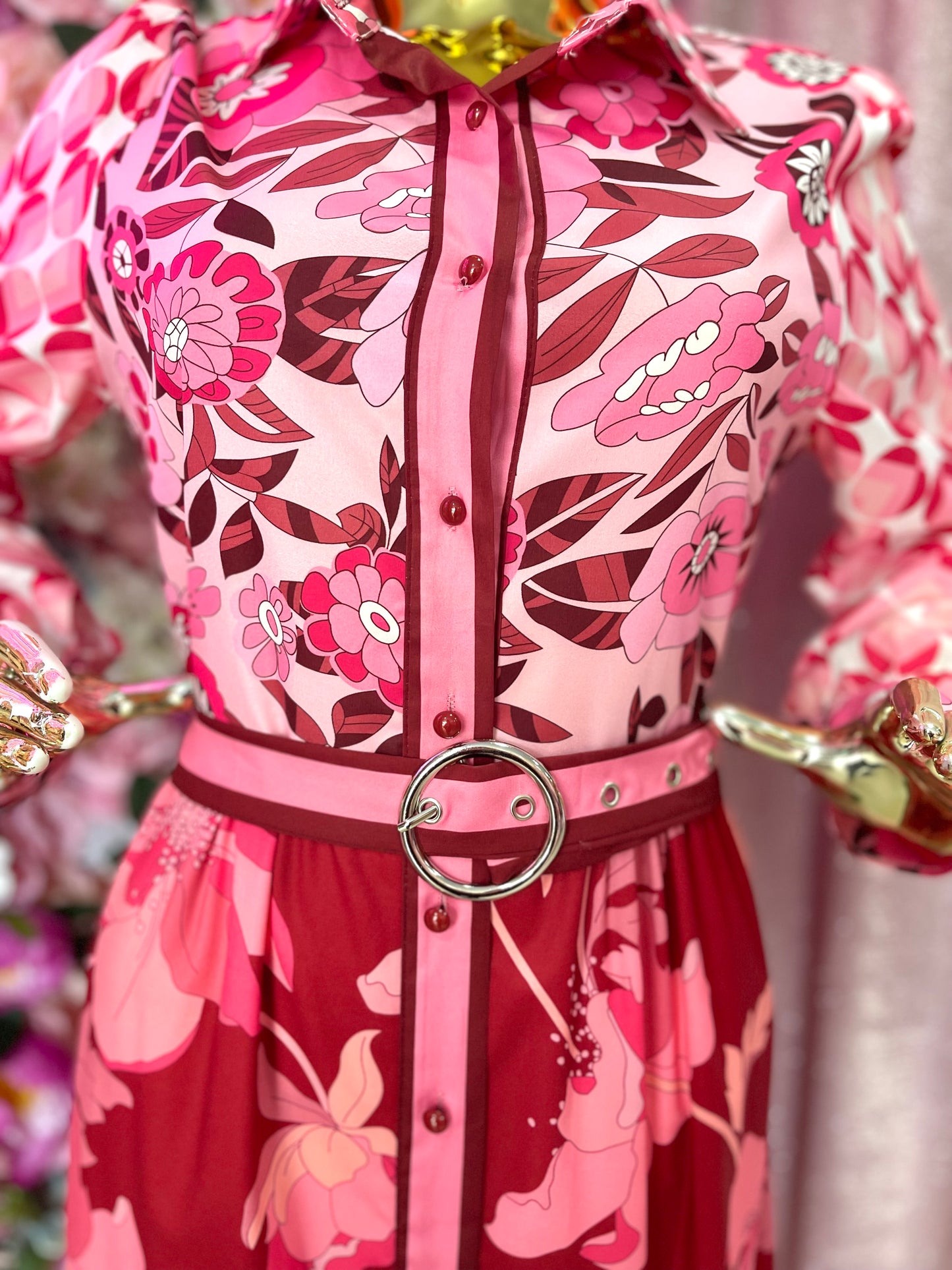 VESTIDO FLORES ROSAS